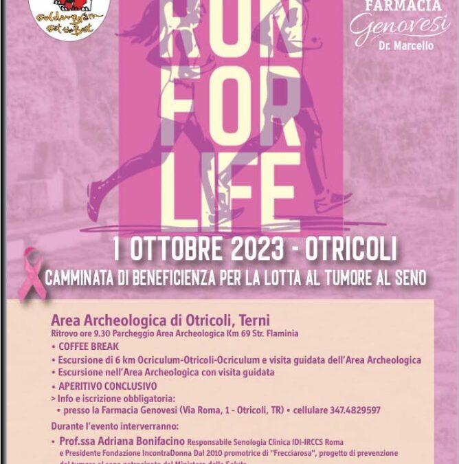 Arriva la Flaminia Run for Life